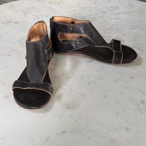 BedSTU brown Leather Open-Toe Sandals